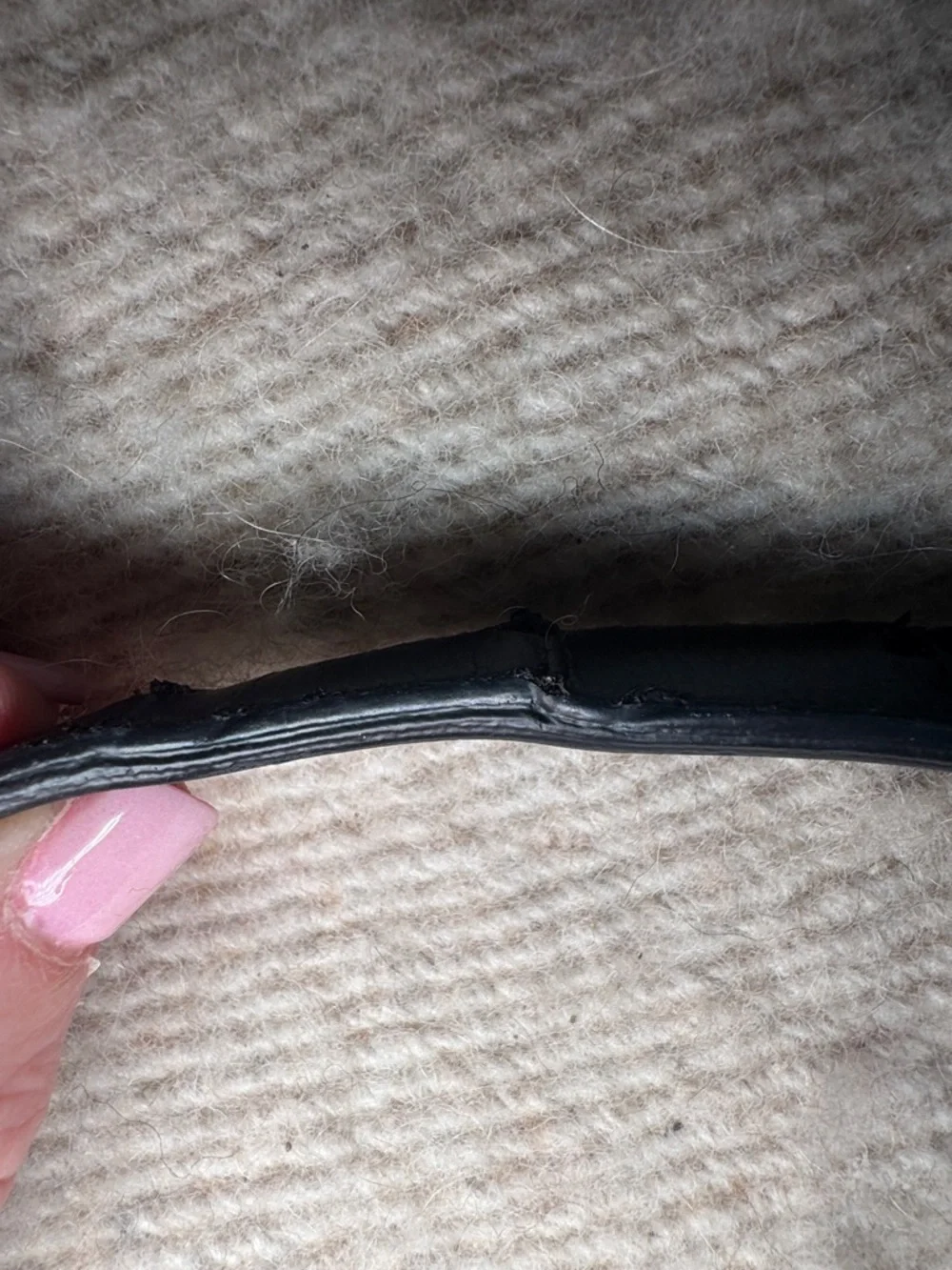 BANANA REPUBLIC Black Leather Belt Rectangle Buckle L $75 Fair KL